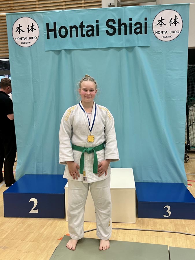 Ukilaisjudoka Ella Lahtinen kamppaili hopealle Helsingissä.